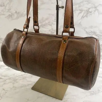 Vintage ETRO Paisley Pattern Genuine Leather Mini Boston Bag • $96.23