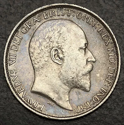 Sixpence 6d - 1907 Coin - Silver (.925) - Edward VII - XF~AU ¬ Sp#3983 KM#799 • £65