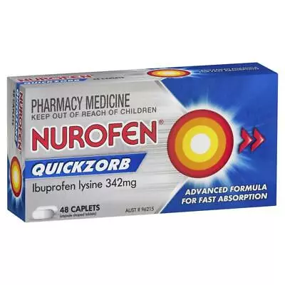 $22.95 • Buy Nurofen Ibuprofen Quickzorb Fast Effective Pain Relief 342mg 48 Caplets