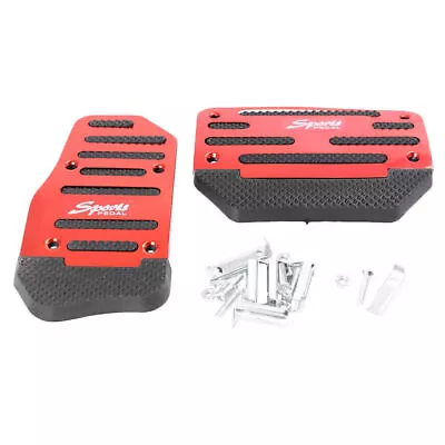 Manual Brake Footrests Sport Foot Pedals Aluminum Anti-slip Red Auto • $13.28