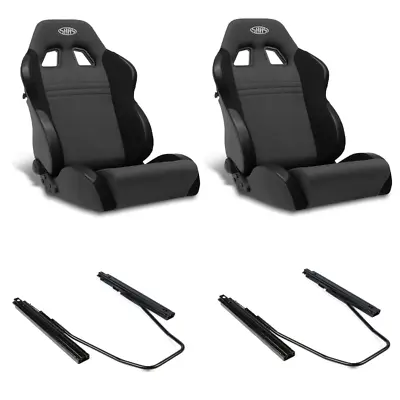 SAAS Vortek Seats (2) With Sliders Dual Recline Black/Grey ADR Compliant • $800