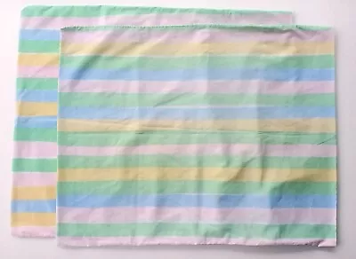 Pair Of Vintage 1983 Marimekko For Dan River Standard Pillowcases Pastel Stripes • $34.95