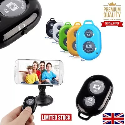 New Bluetooth Remote Control Camera Selfie Shutter Stick For Iphone Android Uk • £3.25