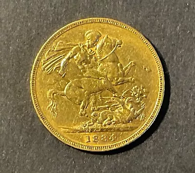 1884 M Queen Victoria Gold Sovereign • £431