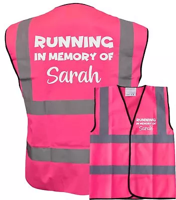 Cancer Running In Memory Of Custom Hi Vis Pink Vests Mud Runs Race For Life • £7.99