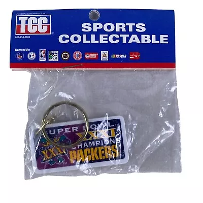 VTG NFL Game Day Tag Express Super Bowl XXXI Packers Champions Keychain NEW! • $8.99