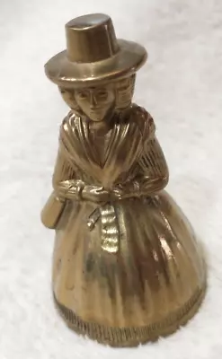 Vintage Brass English Tea Dinner Bell Figural Victorian Woman Lady Girl A29-1 • $9.99