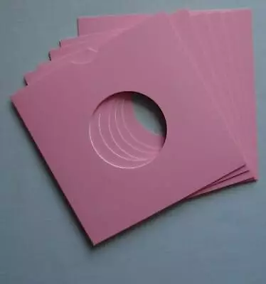 100 X 7  Pink Cardboard Record Sleeves Cover Card 7 Inch Single Sleeve • £36