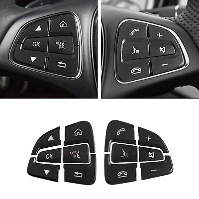 Steering Wheel Button Black Trim For Mercedes Benz GLC C Class W205 2015-2018 • $14.98