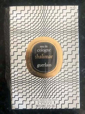 Vintage Rare Original Guerlain Shalimar 3 Oz Eau De Cologne Women's New  • $170