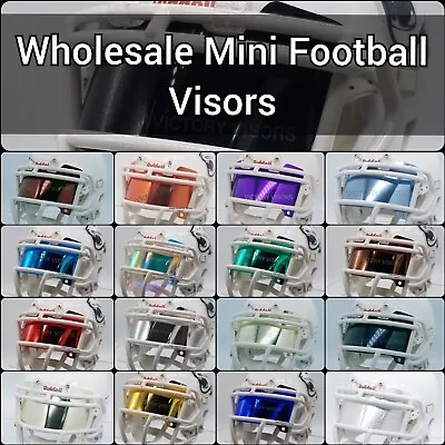 As LOW As $2.00/visor BULK Mini Football Visors (*Flat Style*) Mini Helmet Visor • $100