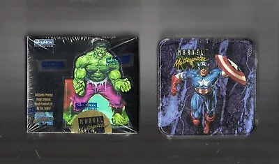 1992 Skybox Marvel Masterpieces Sealed Wax Box & Factory Tin Set - Jusko Art • $1499.99