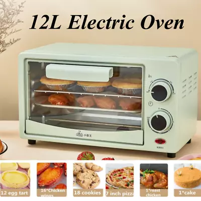 12L Mini Electric Oven Roast Grill Toaster Cake Bread BakingMachine Pastry Maker • $46.82