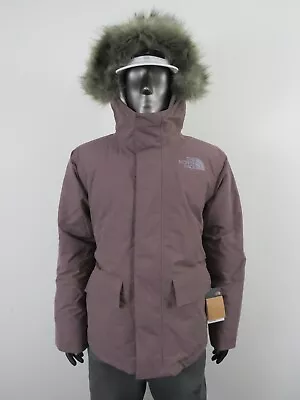 Mens The North Face Arctic Parka 600-Down Fur Insulated Winter Jacket - Purple • $143.96