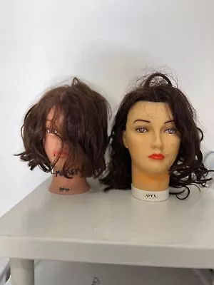 Two Cosmetology School Mannequin Head 100% Human Hair • $21