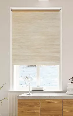 Spotblinds Cordless Light Filtering Natural Fabric Roller Shades For Windows • $45