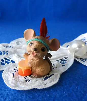 Hallmark Merry Miniature 1984 Native Indian Mouse With Drum • $12.95