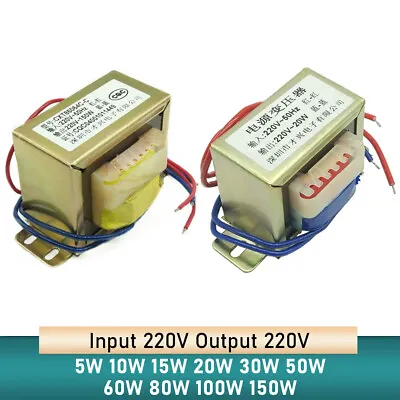 5W To 150W Input AC 220V Power Transformer Output AC 220V 1:1 Safety Isolation • £7.38
