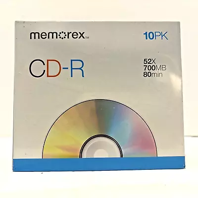 Blank CD's Memorex CD-R 10 Pack 52 X 700 MB 80 Minutes Recordable Disc • $11.21