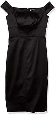 MILLY Womens Ari Off-The-Shoulder Dress Black Size 12 • $114.12