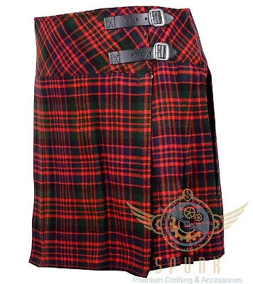 Scottish Acrylic Tartan Ladies Skirt For Women Knee Length Tartan Pleated Kilts • $36