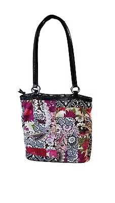 VERA BRADLEY Medley Patchwork Floral Carryall Large Tote Bag Purse Retired Print • $24.30