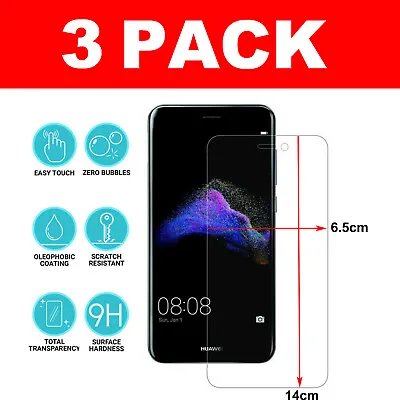 For Huawei P8 Lite 2017 Tempered Glass Screen Protector - CRYSTAL CLEAR • £4.95