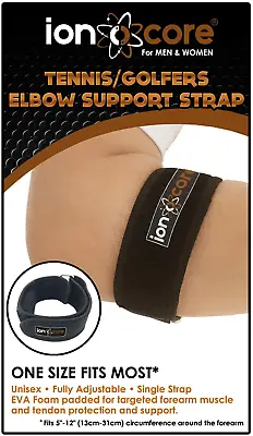 £11.96 • Buy Ionocore® Tennis Elbow Support Strap - Golfers Arm Brace With Targeted Pad & - &