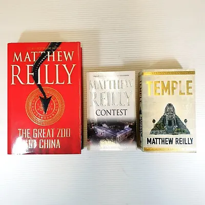 Matthew Reilly 3 Book Bundle Lot Thriller Mystery: Contest Temple Great Zoo • $27.99