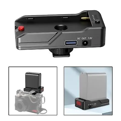 $31.99 • Buy NP F Battery Plate Adapter With 12V/7.4V Output Port Mount Plate For Camera