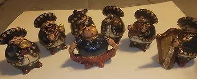 Vintage Mexican Mariachi Band Set Of (7 Figurines Pottery RARE • $75