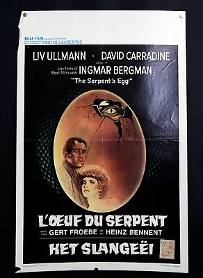 L'Oeuf Du Serpent - Original Belgian Movie Poster - 1977 - Thriller • $146.69