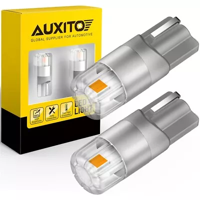 AUXITO T10 168 194 2825 LED Side Marker Light Bulb Canbus Error Free Amber 3000K • $8.99