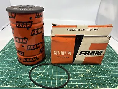 Vintage Nos  Fram Oil Filter Ch-107-pl Chevrolet Truck's V- Eng. In Box. E5 • $14.99