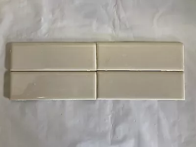 Lot Of 4 Vintage Glossy 2” X 6” Bullnose Ceramic TILE By Wheeling USA • $20