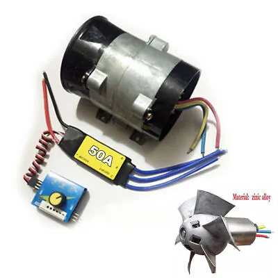 12V Car Electric Turbo Supercharger Kit Air Intake Fan Boost W/50A Brushless ESC • $104.38