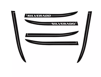 2016 2017 2018 Chevy Silverado Hood Spikes Spears 3M Vinyl Graphic Stripe Decal • $114.57