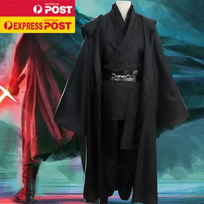 DARTH VADER COSPLAY COSTUME SUIT WITH CAPE STAR WARS OBI WAN ADULT +Robe M-2XL • $62.97