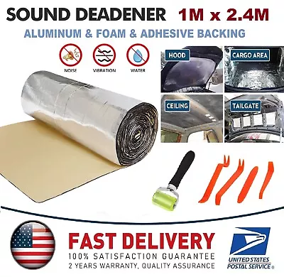 For Car Trunk Lid Trunk Room Engines 1Mx2.4M Insulation Thermal Noise Proof Mat • $33.99