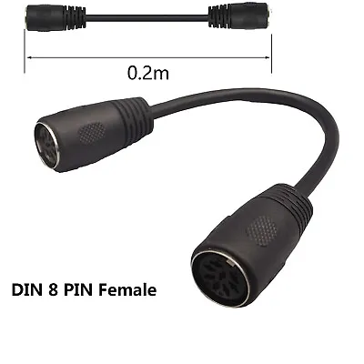 DIN MIDI 8 Pin Female To Female Speaker Audio MIC Signal Control Adapter Cable • $5.49