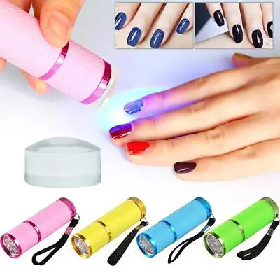 $6.46 • Buy 9LED Portable Mini Nail Art Flashlight UV Ultraviolet Baking Z2X2 Lam J1M4