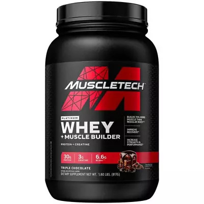 Platinum Whey Plus Muscle Builder Protein Powder  Protein Chocolate 18 Servings • $25.37