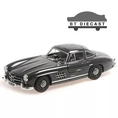 Minichamps 1955 Mercedes Benz 300 Sl W198 1/18 Diecast Car Dark Grey 110037219 • $99.97