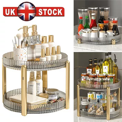 £9.98 • Buy 2 Tier Makeup Organizer Cosmetics Skincare Storage Rack Perfume Display Stand UK
