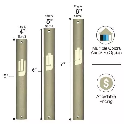 Aluminum Mezuzah Weatherproof Mezuzah Case Mezuzah Cover For Mezuzah Scrolls • $16.76