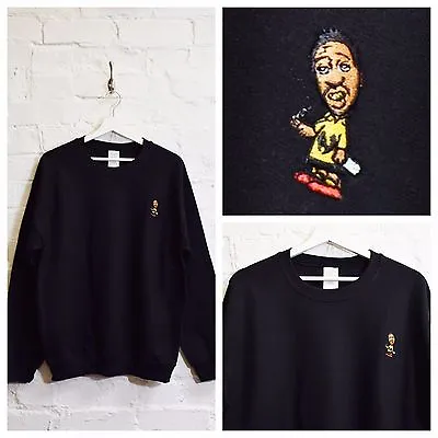 Actual Fact ODB X Charlie Brown Embroidered Black Hip Hop Sweatshirt • £30
