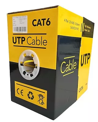$89.90 • Buy Cat6 305m Yellow RJ45 UTP Ethernet Lan Network Cable Roll 10/100/1000mbps