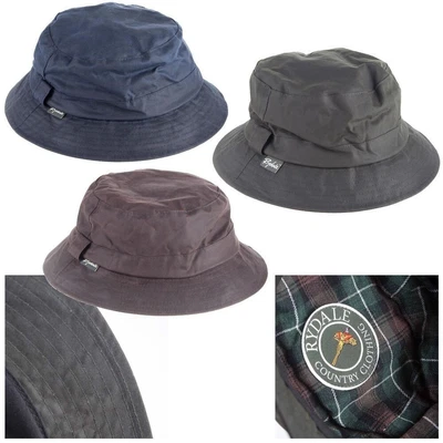 £13.99 • Buy Waxed Cotton Bush Hat Rydale Wax Waterproof Fishing Bucket Navy Green Brown