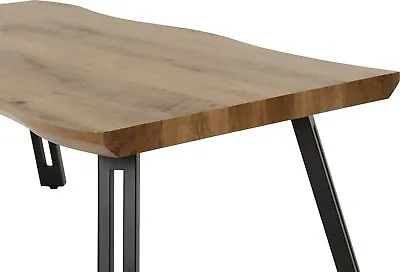 Quebec Wave Edge Coffee Table In Oak Effect And Black • £101.84