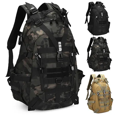 Tactical Military Backpack Molle Army Assault Rucksack Outdoor Hiking Camping • £22.99